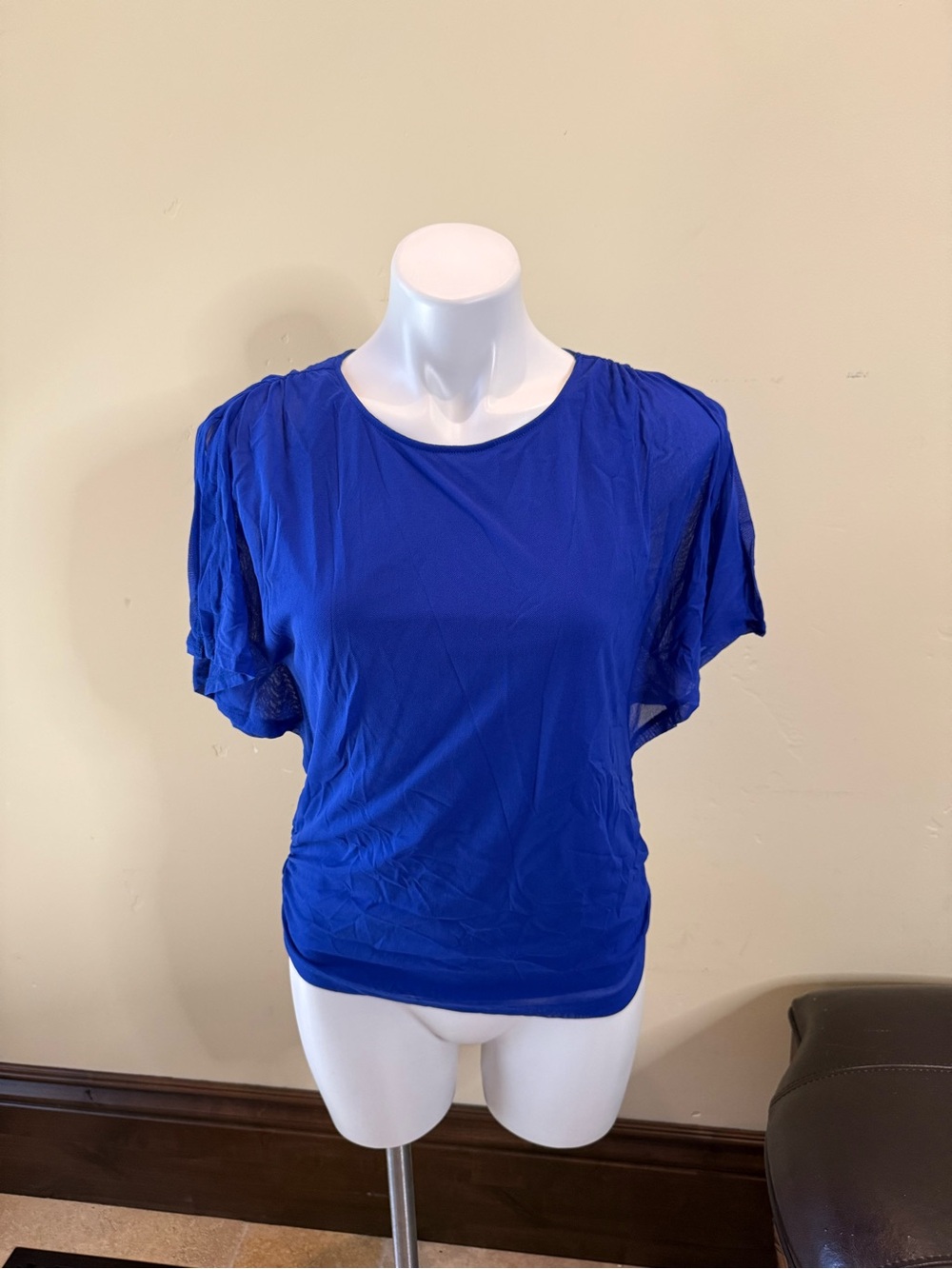 Chico's Royal Blue Short-Sleeve Crewneck Top